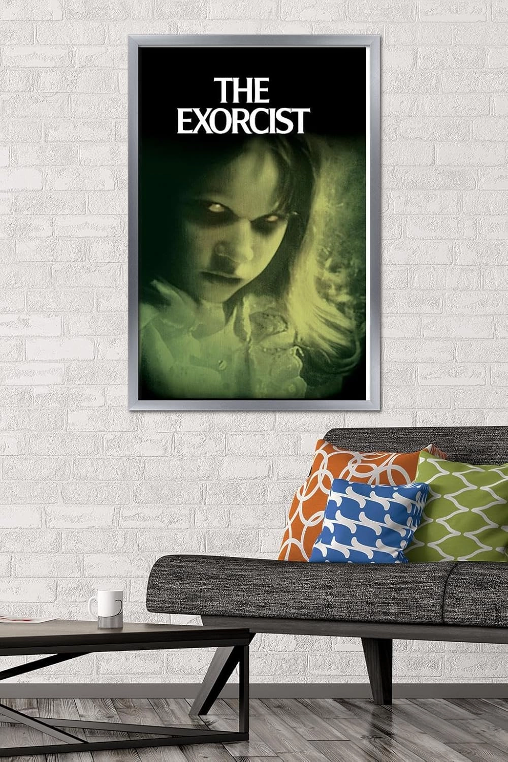 Trends International The Exorcist - Eyes Wall Poster, 34L x 22.4W, Silver Framed Version