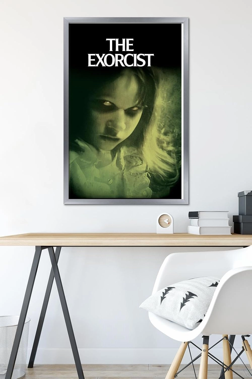 Trends International The Exorcist - Eyes Wall Poster, 34L x 22.4W, Silver Framed Version