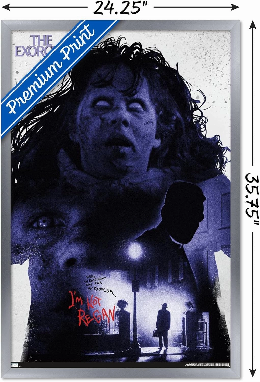 Trends International The Exorcist - I'm Not Regan Wall Poster, 34L x 22.4W, Silver Framed Version