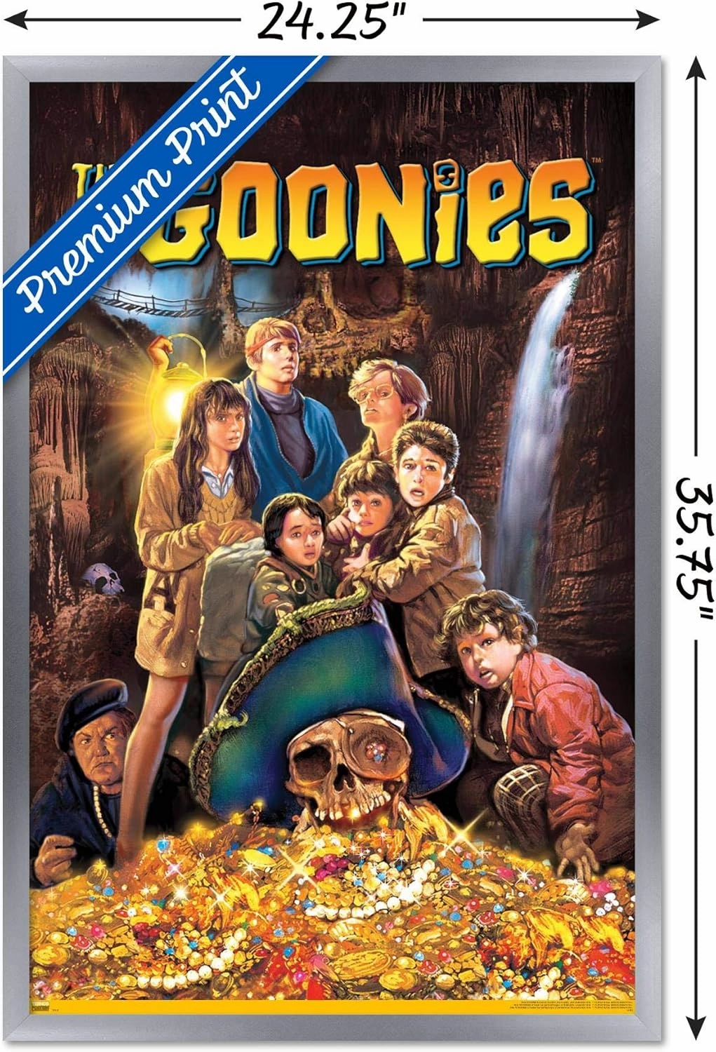 Trends International The Goonies - One Sheet Wall Poster, 22.375" x 34", Silver Framed Version