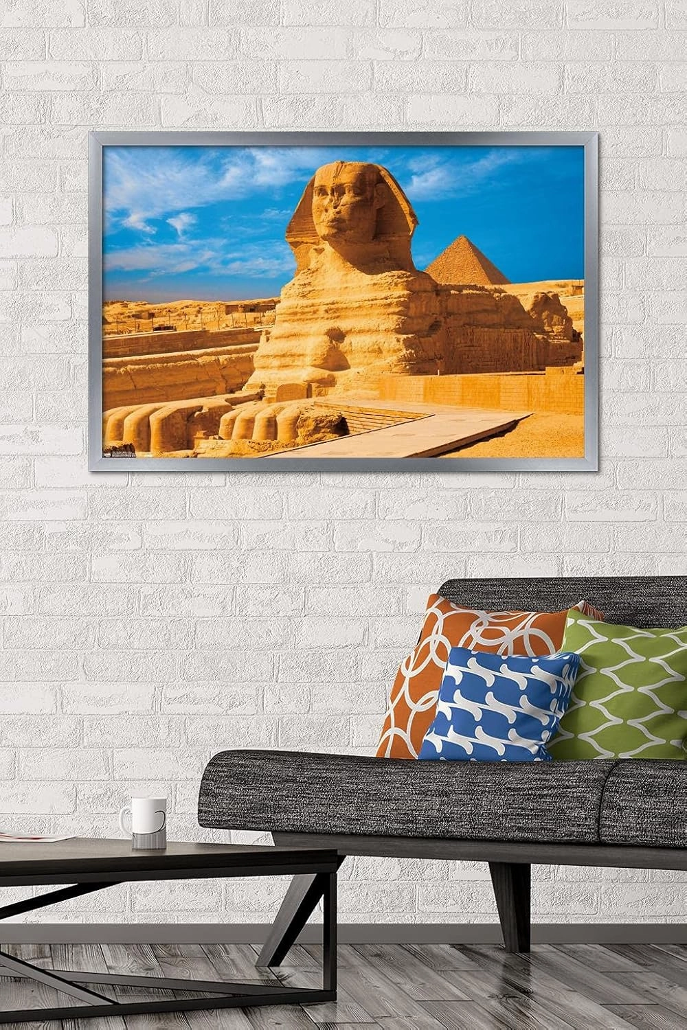 Trends International The Great Sphinx Of Giza Wall Poster, 22.375" x 34", Silver Framed Version