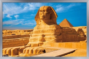 Trends International The Great Sphinx Of Giza Wall Poster, 22.375" x 34", Silver Framed Version