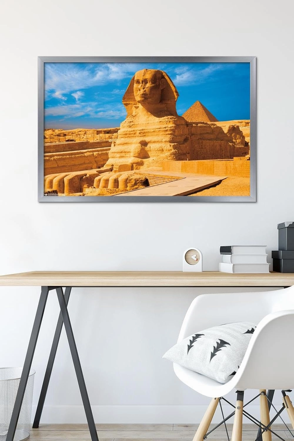 Trends International The Great Sphinx Of Giza Wall Poster, 22.375" x 34", Silver Framed Version