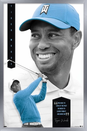 Trends International Tiger Woods - Learn From It Wall Poster, 22.375" x 34", Silver Framed Version