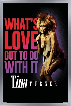 Trends International Tina Turner - What's Love Got To Do With It Wall Poster, 22.4L x 14.7W, Silver Framed Version