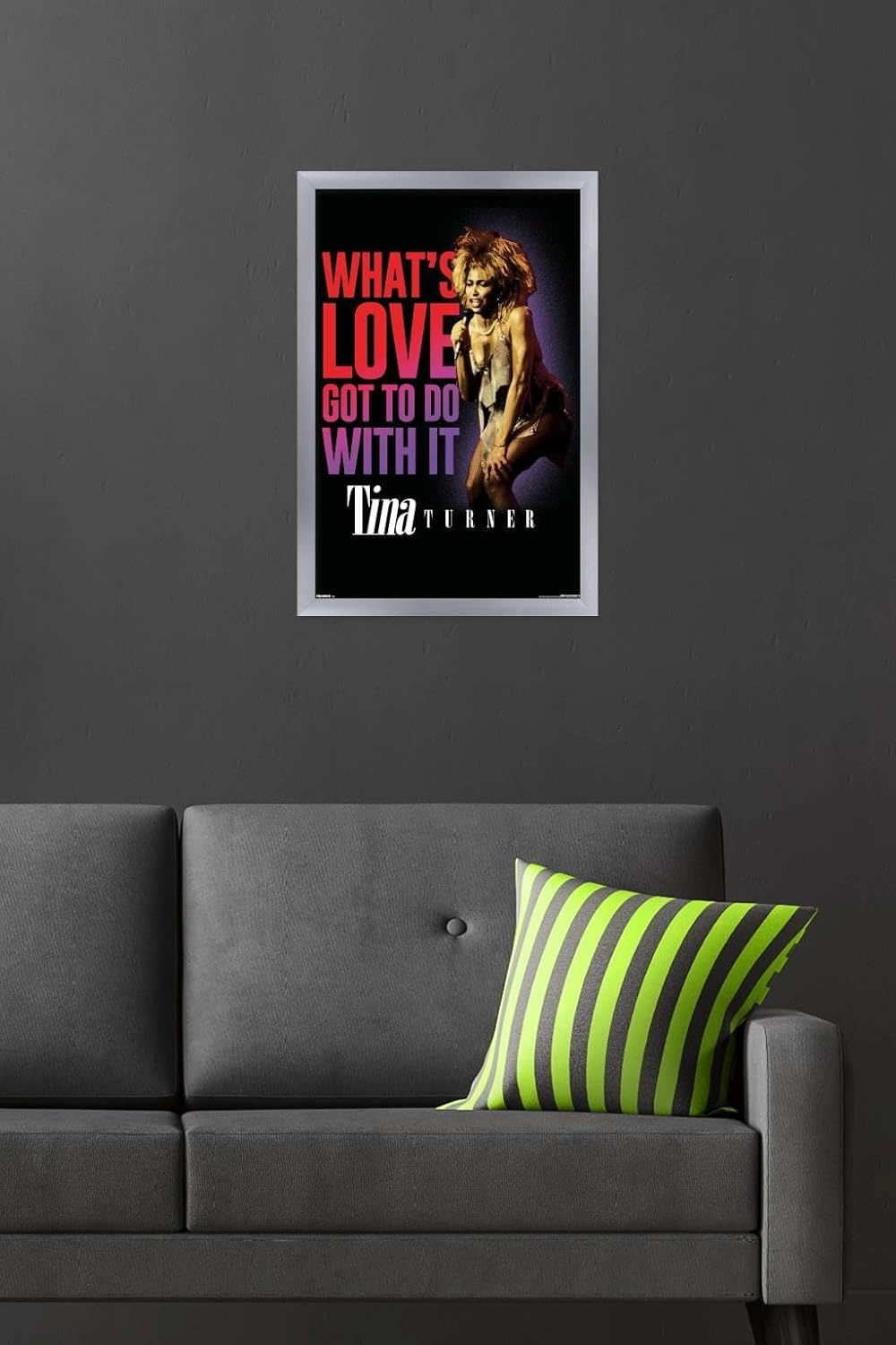 Trends International Tina Turner - What's Love Got To Do With It Wall Poster, 22.4L x 14.7W, Silver Framed Version
