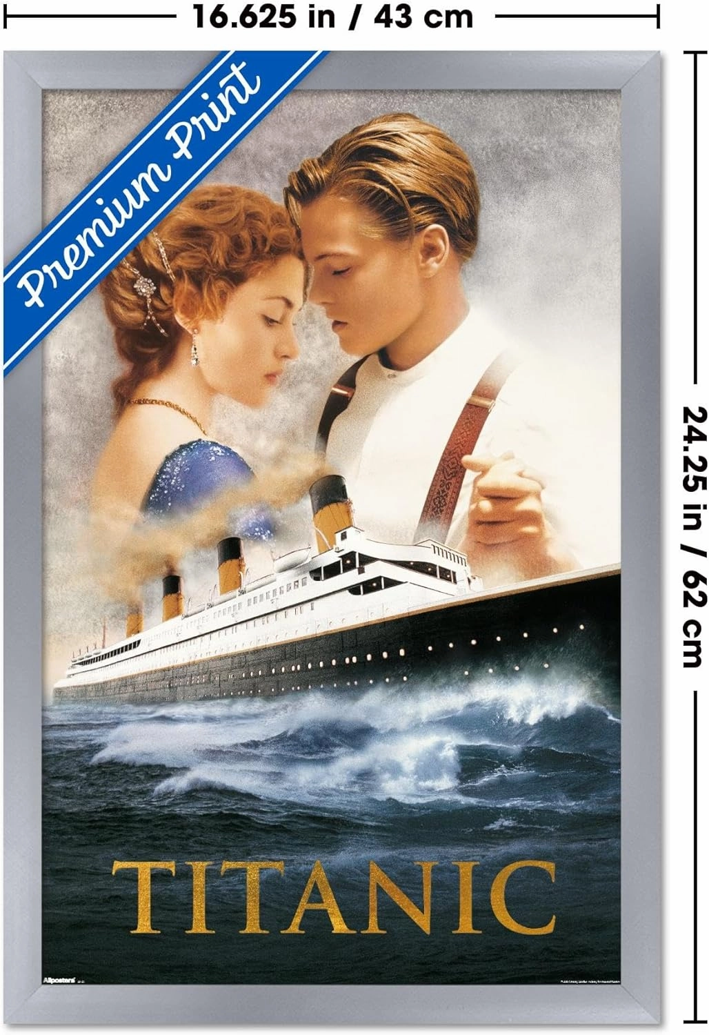 Trends International Titanic (1997) - Dance One Sheet Wall Poster, 22.4L x 14.7W, Silver Framed Version