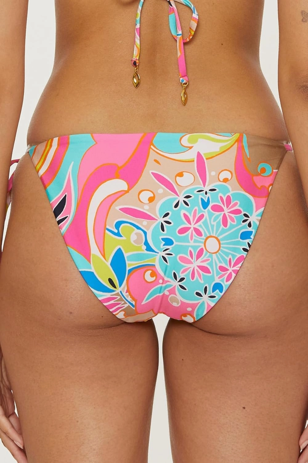 Trina Turk Women's Venus Tie Side Bikini Bottom, Cheeky Coverage, Swimwear Separates