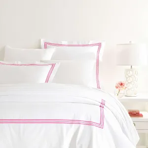 Trio Fuchsia Duvet Cover, Full/Queen Size, Pink Stripe Pattern