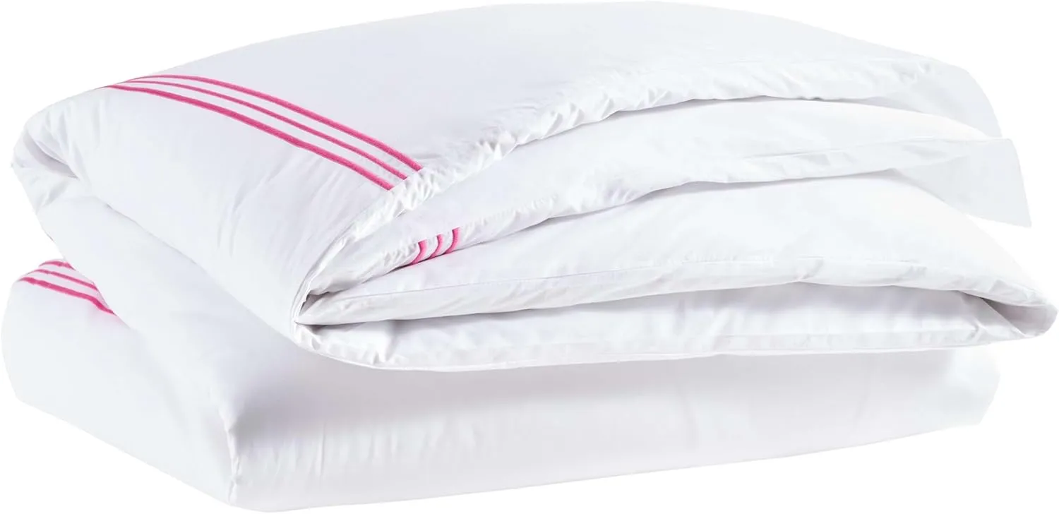 Trio Fuchsia Duvet Cover, Full/Queen Size, Pink Stripe Pattern