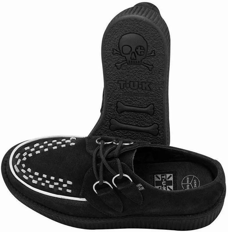 T.U.K. Suede Viva Mondo Creepers Shoes for Women and Men, Lace Up Platform Shoes