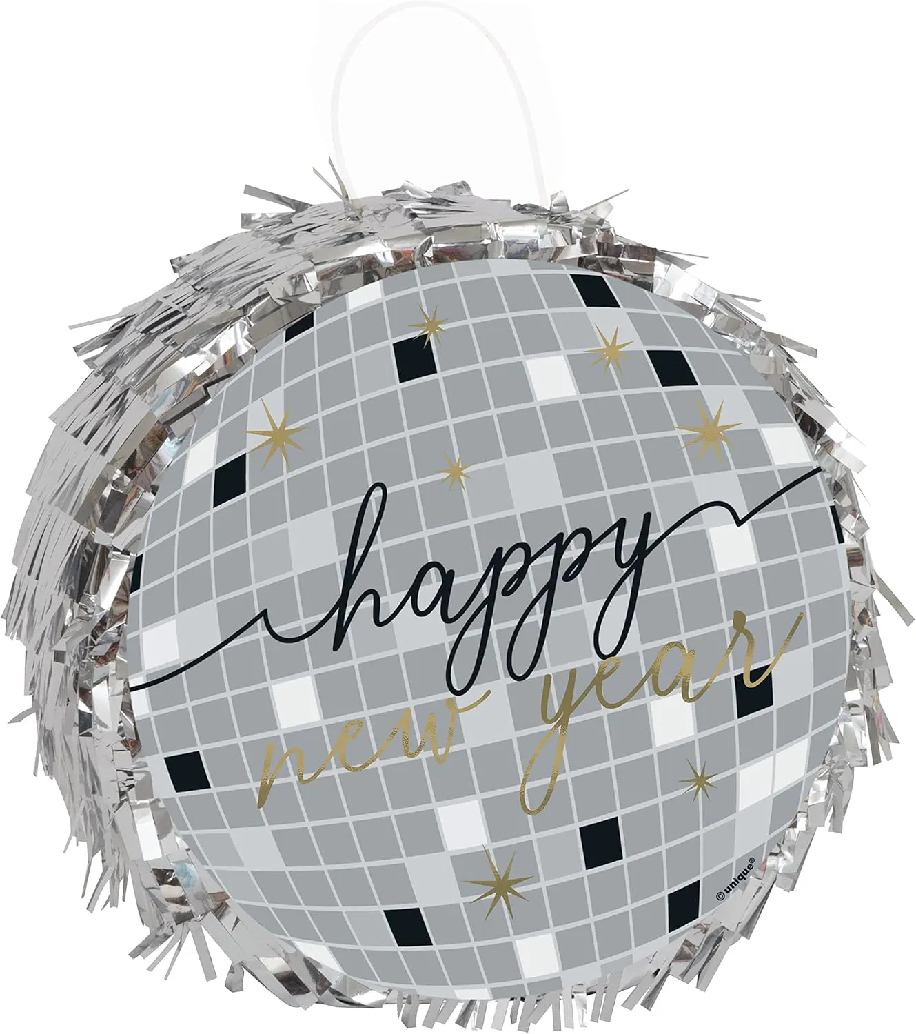 Unique Silver Disco Ball Mini Pinata, 7" - 1 Count | Fun & Eye-Catching Party Accessory