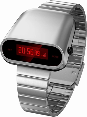 Unique Metal Watch, OLED Display Men Digital Watches, Lift-to-Wake Screen, Stainless Steel Strap