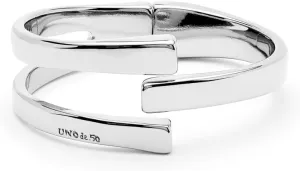 UNOde50 Sterling Silver-Plated Statement Bracelet, Rigid Design, SER ORIGINAL Collection