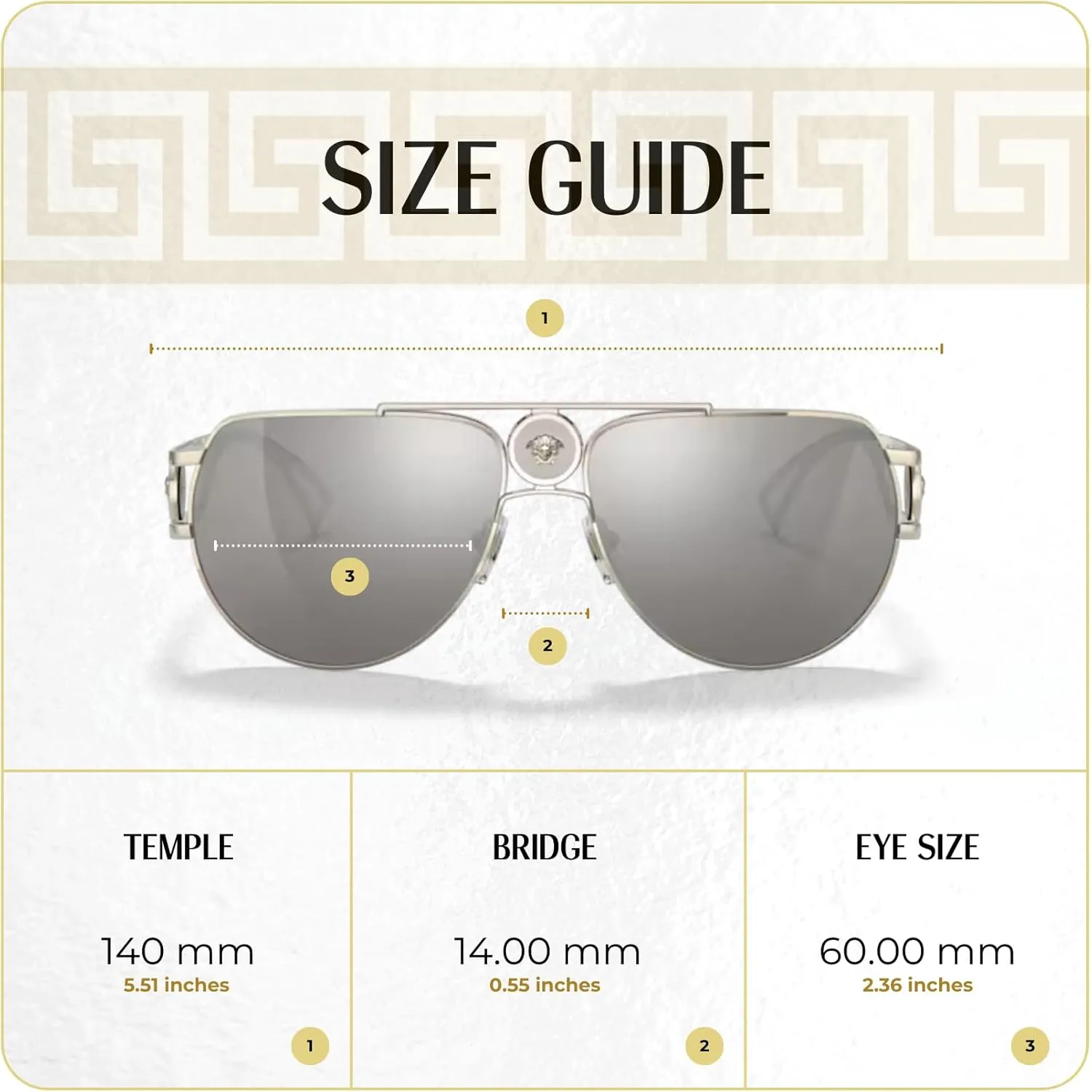 Versace VE2231 Aviator Sunglasses for Women   BUNDLE With Designer iWear Eyewear Kit