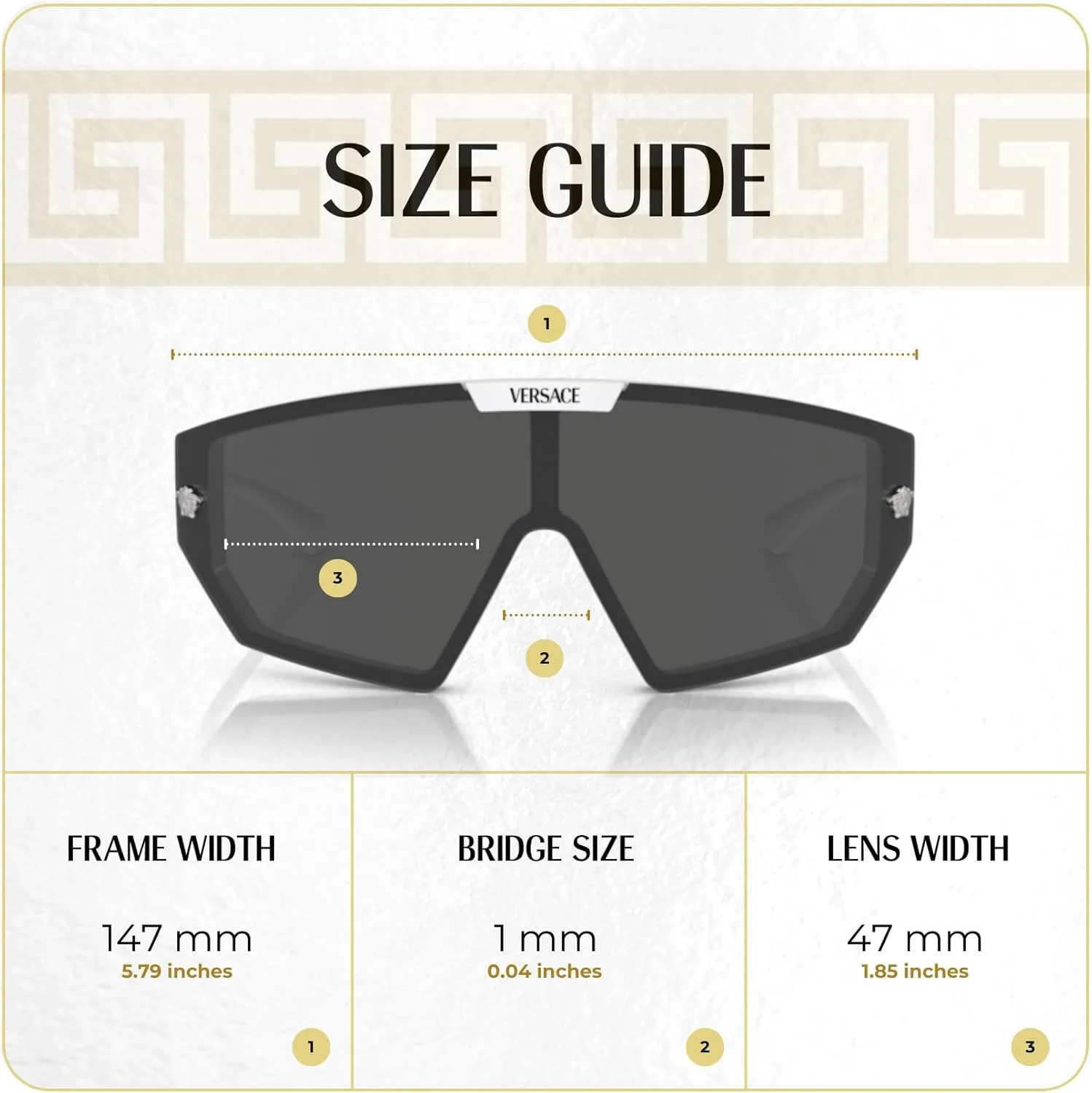 Versace VE4461 Shield Sunglasses for Men for Women  FREE SPARE Clip on Shield Lens  BUNDLE With Designer iWear Eyewear Kit