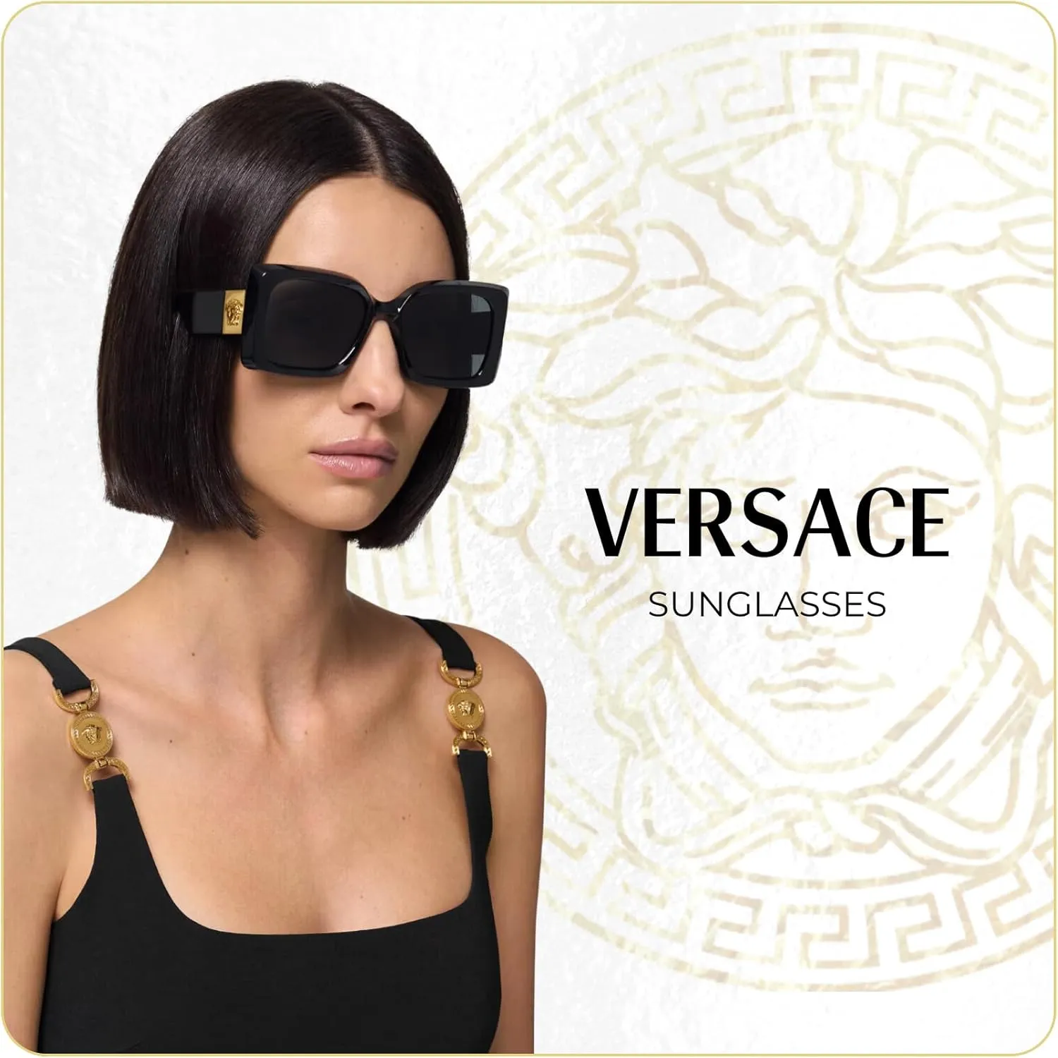Versace VE4461 Shield Sunglasses for Men for Women  FREE SPARE Clip on Shield Lens  BUNDLE With Designer iWear Eyewear Kit