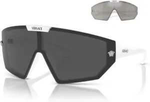 Versace VE4461 Shield Sunglasses for Men for Women  FREE SPARE Clip on Shield Lens  BUNDLE With Designer iWear Eyewear Kit