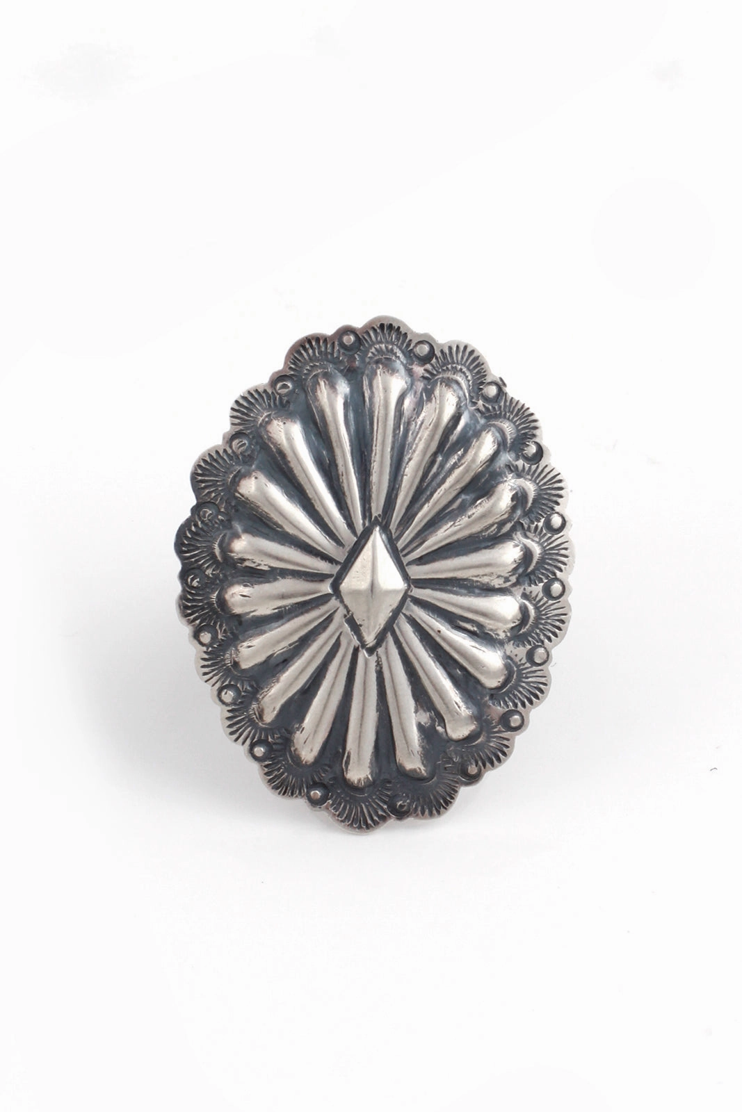 Vincent Platero Sterling Silver Repousse Ring (Size 7)