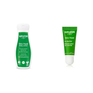 Weleda Skin Food Body Lotion and Lip Butter Bundle, 6.8 Fluid Ounce and 0.27 Ounce