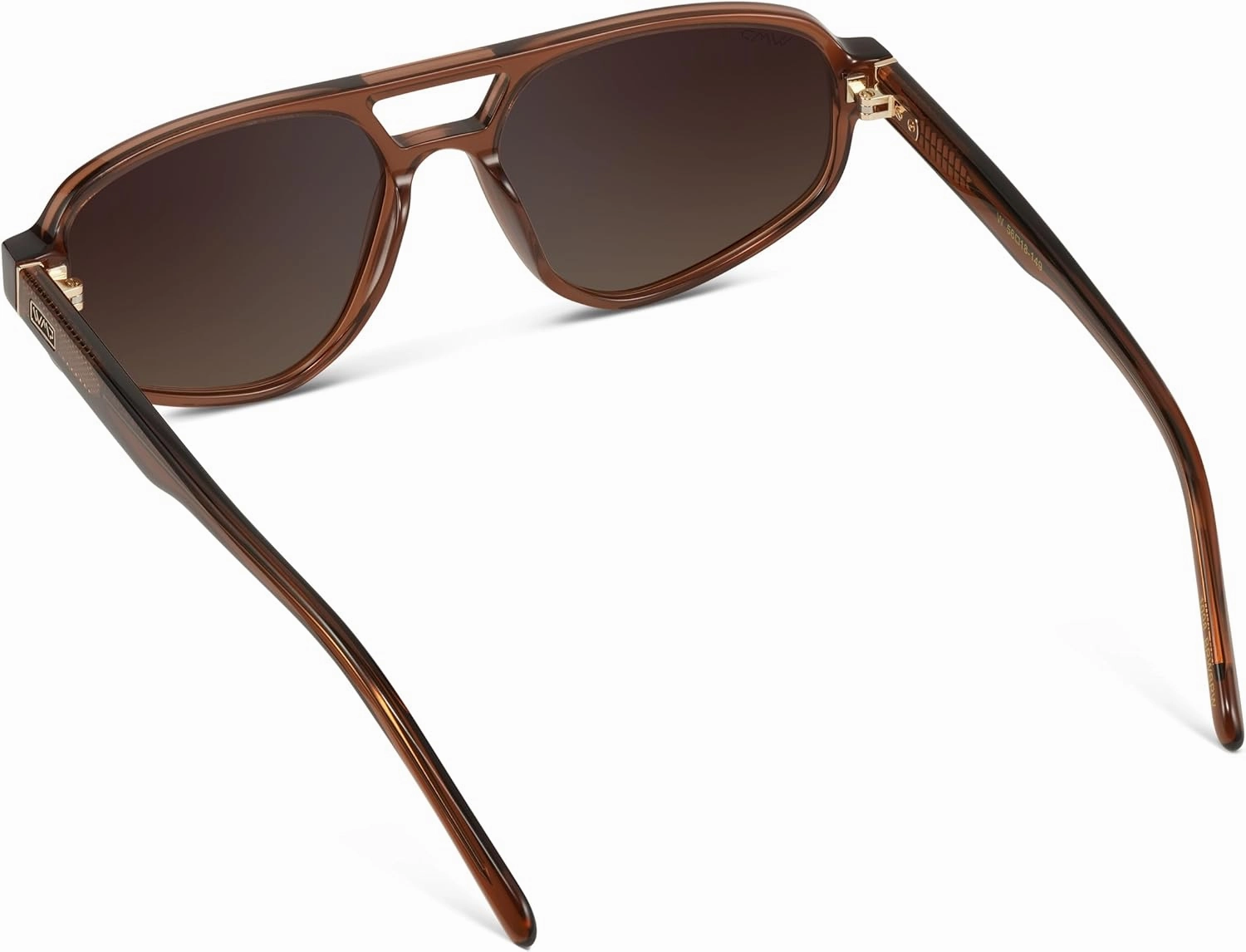 WMP Eyewear - Women’s Retro Double Bridge Aviator Sunglasses with Polarized Lenses, Lightweight Frame, & Full UV Protection