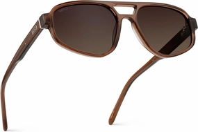 WMP Eyewear - Women’s Retro Double Bridge Aviator Sunglasses with Polarized Lenses, Lightweight Frame, & Full UV Protection