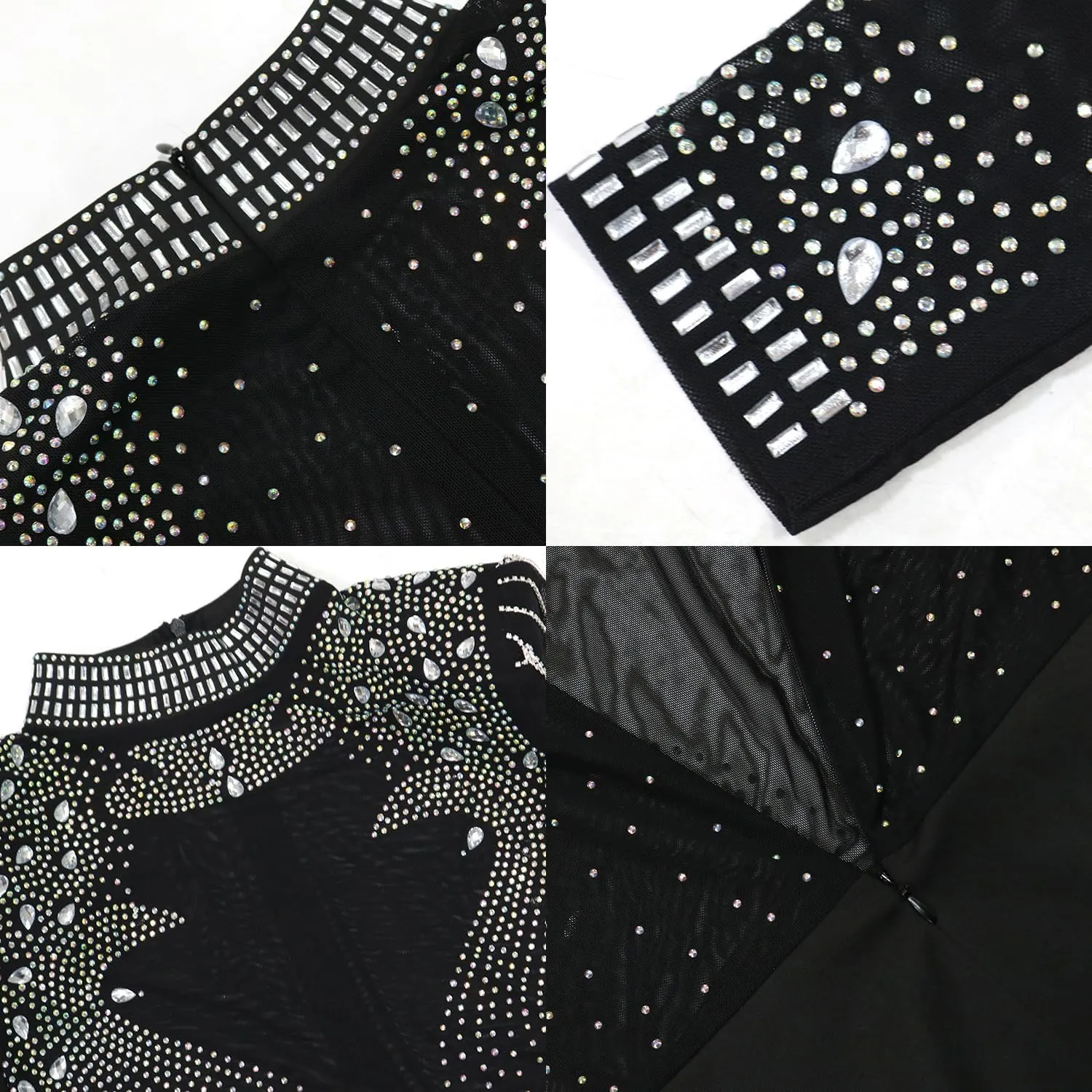 Women Long Sleeve Birthday Dresses Sexy hot Diamond Process Sexy Dress Party Club Night Dress…