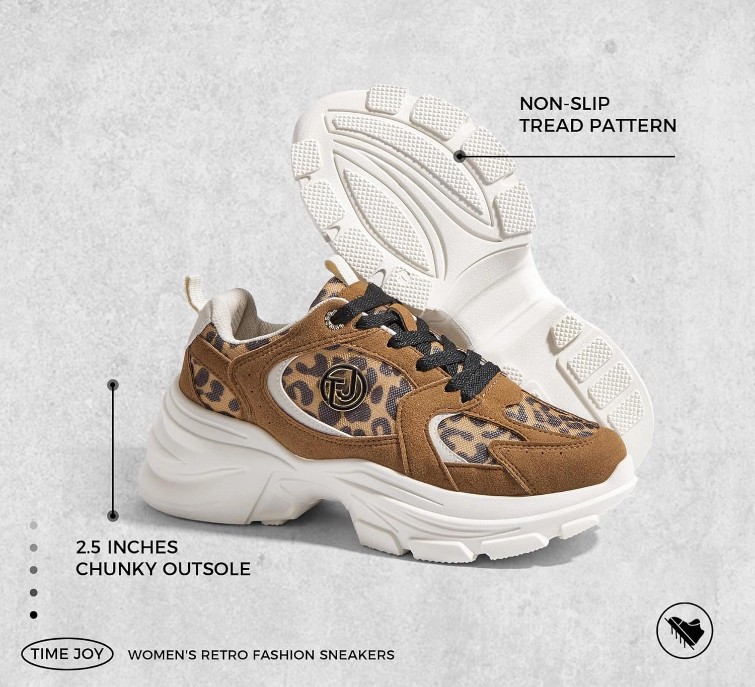 Women's Chunky Platform Sneakers Retro Dad Shoes with Recyclable Material Insole Anti-Slip Rubber Sole & Lightweight Cushion for Casual, Streetwear & Daily Outfits