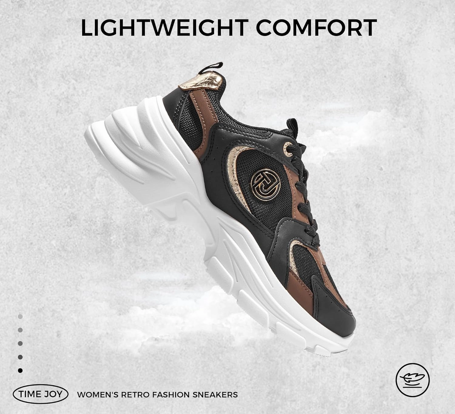 Women's Chunky Platform Sneakers Retro Dad Shoes with Recyclable Material Insole Anti-Slip Rubber Sole & Lightweight Cushion for Casual, Streetwear & Daily Outfits