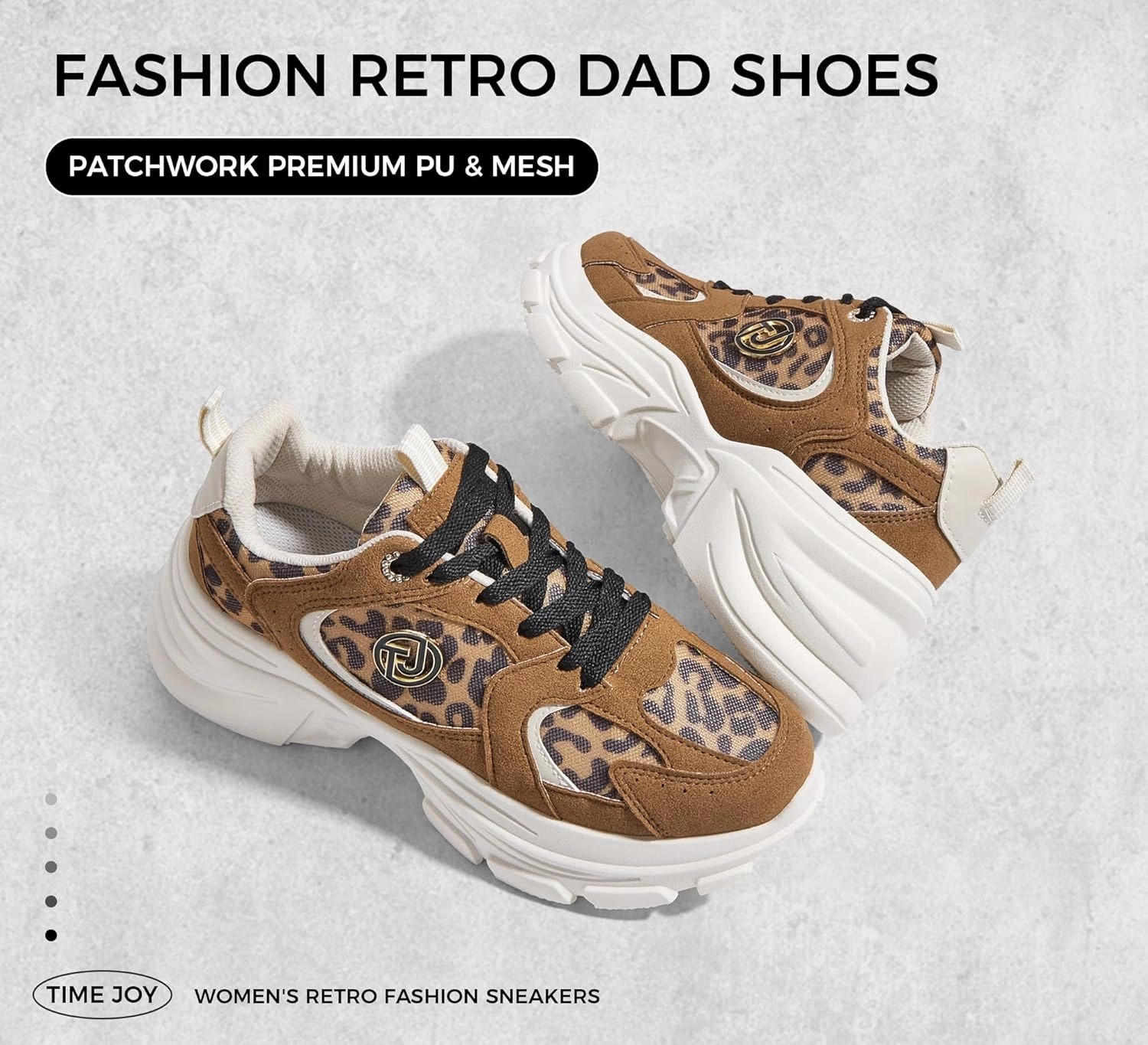Women's Chunky Platform Sneakers Retro Dad Shoes with Recyclable Material Insole Anti-Slip Rubber Sole & Lightweight Cushion for Casual, Streetwear & Daily Outfits