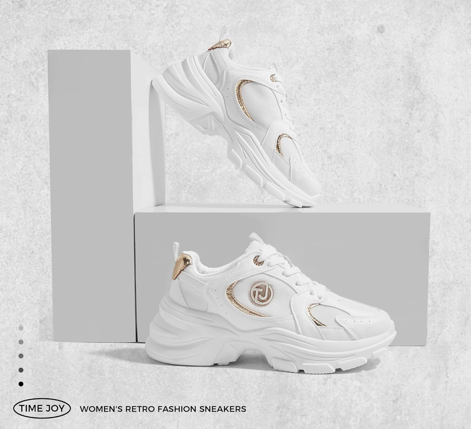 Women's Chunky Platform Sneakers Retro Dad Shoes with Recyclable Material Insole Anti-Slip Rubber Sole & Lightweight Cushion for Casual, Streetwear & Daily Outfits