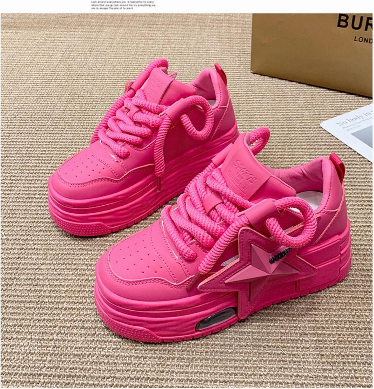 Women's Sneakers Exaggerated Star Chunky Platform Bold Retro Streetwear Shoes Thick Sole Y2K Fashion Daily Outfits