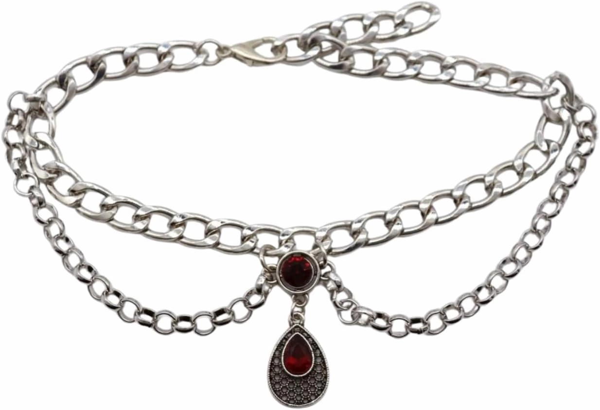 Women Western Fashion Boot Chain Bracelet Silver Metal Shoe Anklet Drop Ethnic Charm z284