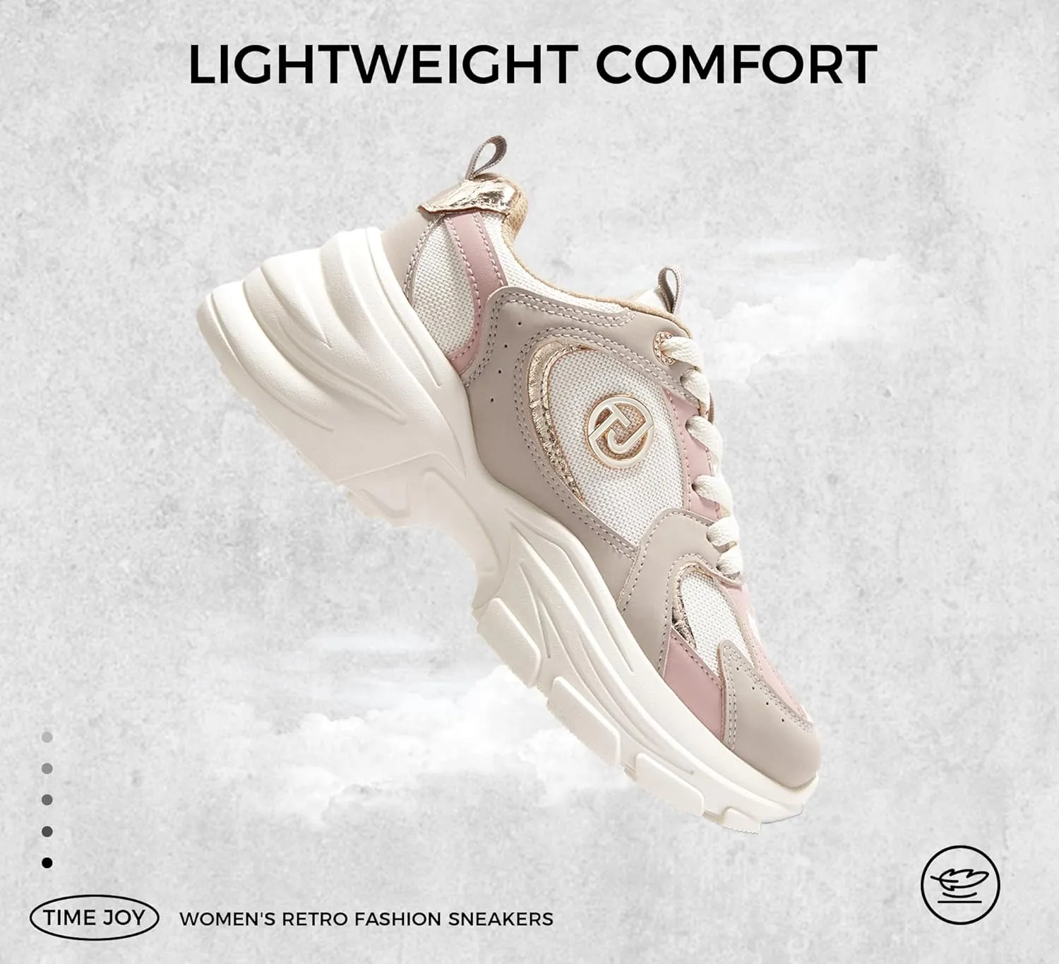 Women's Chunky Platform Sneakers Retro Dad Shoes with Recyclable Material Insole Anti-Slip Rubber Sole & Lightweight Cushion for Casual, Streetwear & Daily Outfits