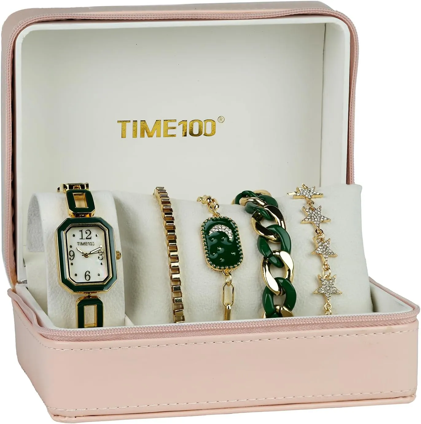 Women's Rectangle Watch and Bracelet Set, Women's Bracelet Watch Set，Gifts for Women