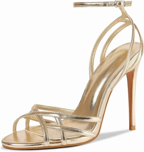 Womens Strappy Lace up Heels Sandals Sexy Stiletto High Heeled Open Square Toe Strap Summer Dress Shoes
