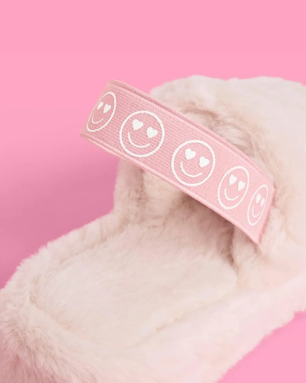 xo, Fetti Smile Strap Slippers, White Fur, Bachelorette Party Decorations, Birthday Sandals, Bridesmaid Gift, Birthday Party Favor
