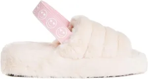 xo, Fetti Smile Strap Slippers, White Fur, Bachelorette Party Decorations, Birthday Sandals, Bridesmaid Gift, Birthday Party Favor