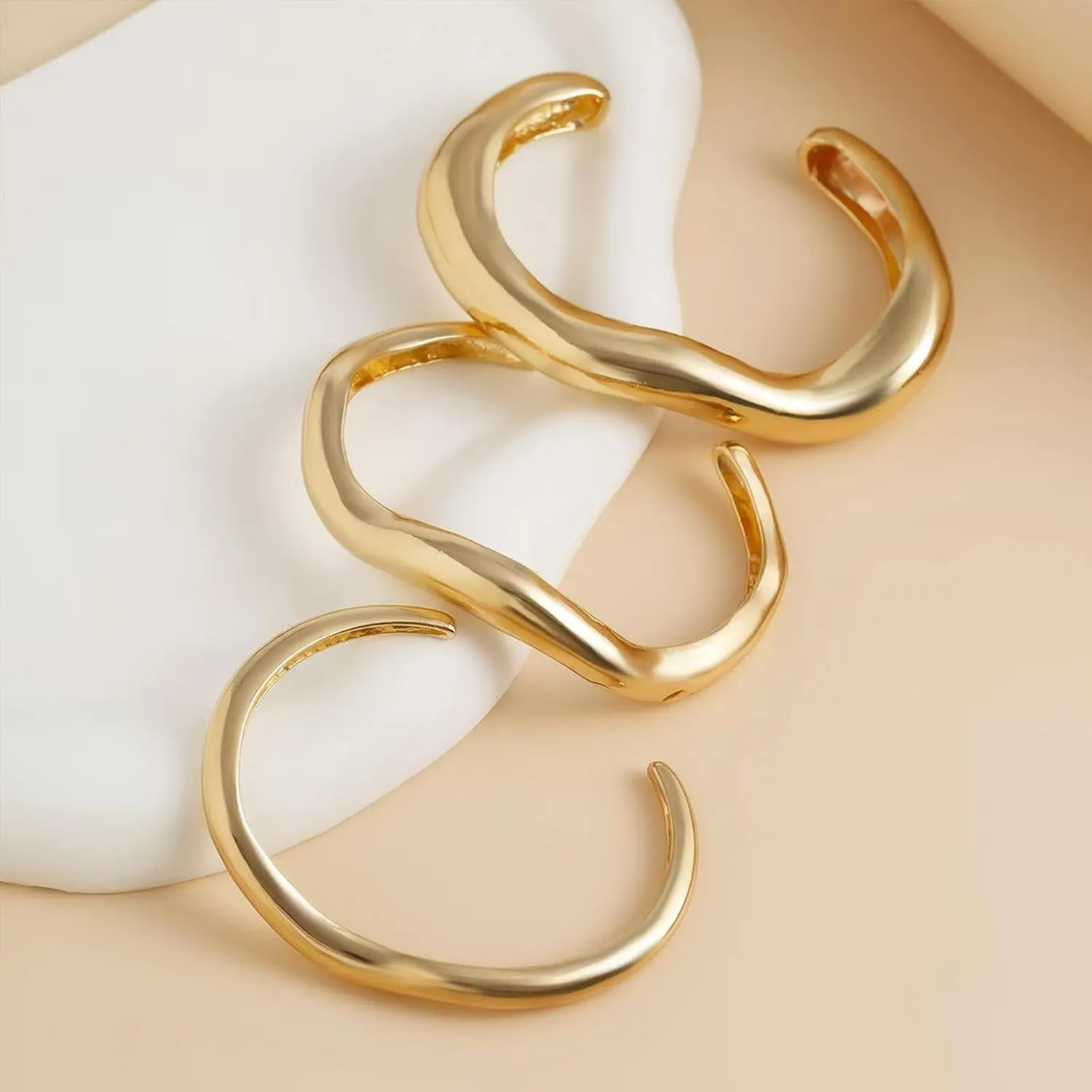 YANCHUN Gold Bangles for Women Bangle Bracelets Chunky Bangles Bracelets Non Tarnish Gold/Silver Bracelet for Women Trendy Jewelry Gift