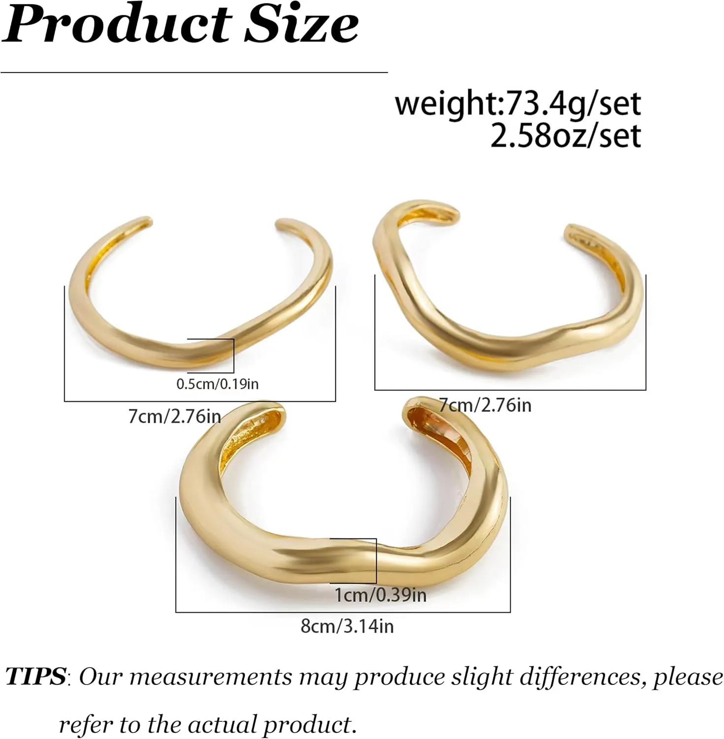 YANCHUN Gold Bangles for Women Bangle Bracelets Chunky Bangles Bracelets Non Tarnish Gold/Silver Bracelet for Women Trendy Jewelry Gift