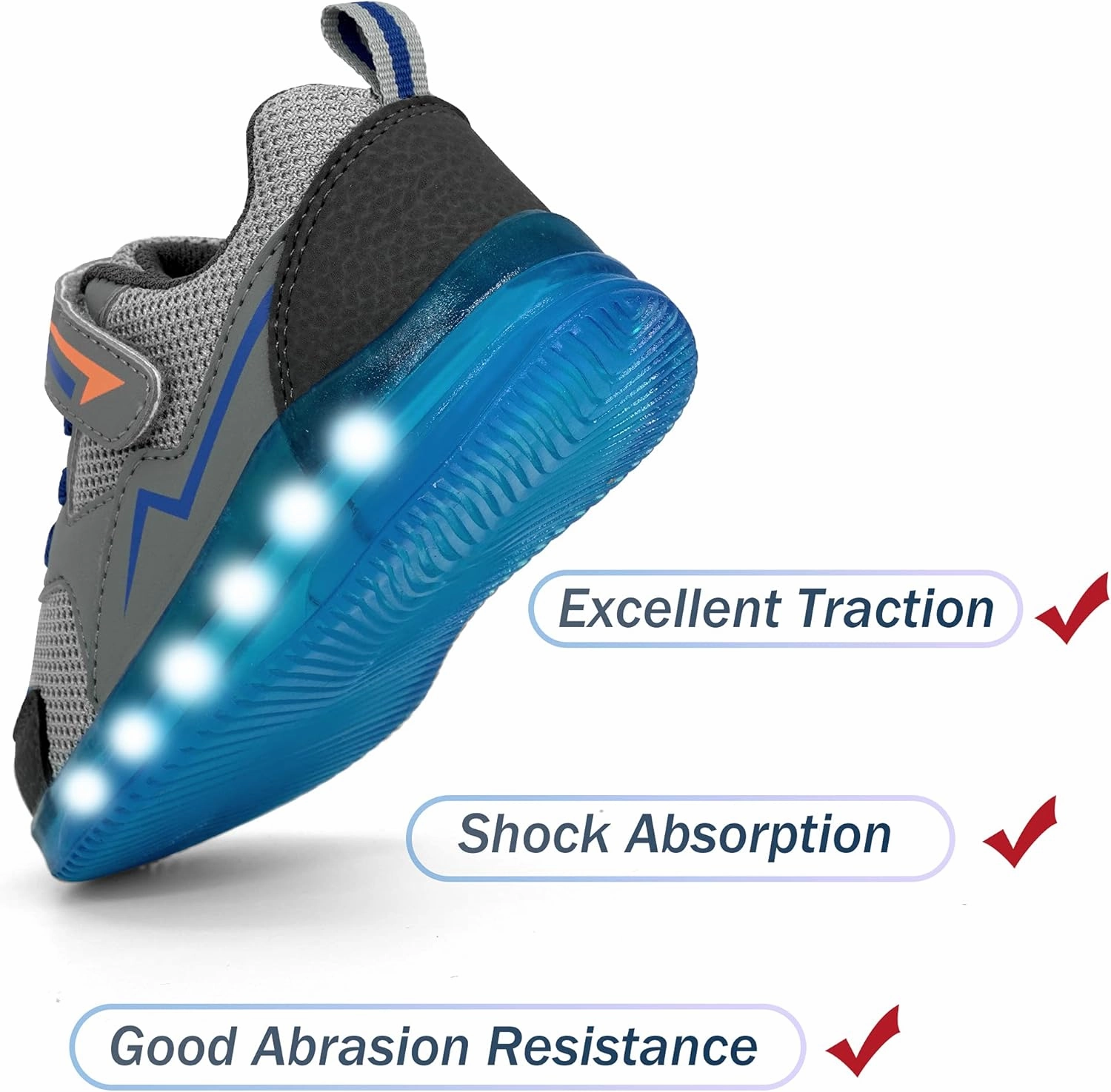 YESKIS Toddler Boys Girls Light Up Shoes LED Flashing Lightweight Mesh Breathable Adorable Running Sneakers for Toddler and Little Kid