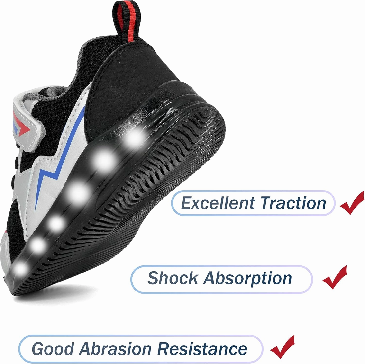 YESKIS Toddler Boys Girls Light Up Shoes LED Flashing Lightweight Mesh Breathable Adorable Running Sneakers for Toddler and Little Kid