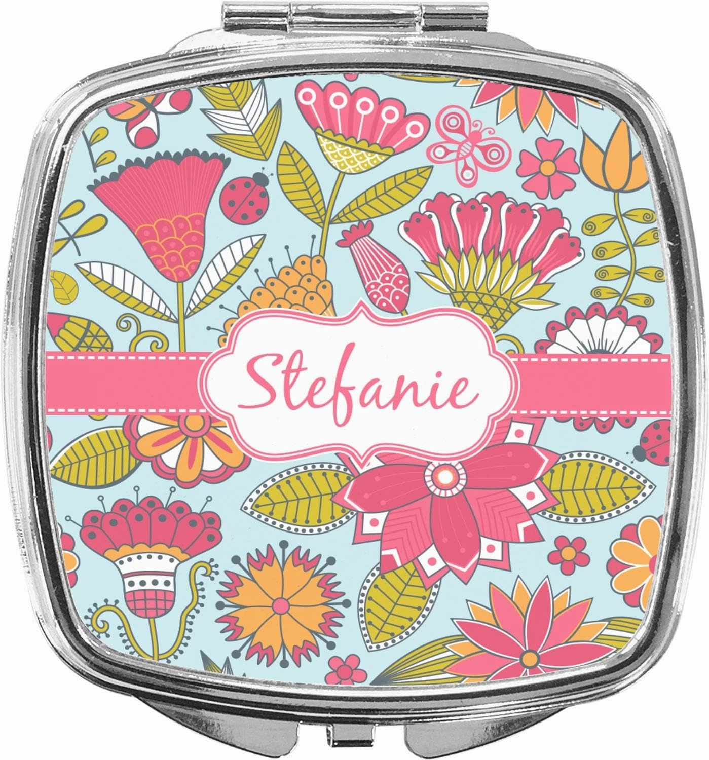 YouCustomizeIt Personalized Wild Flowers Compact Makeup Mirror