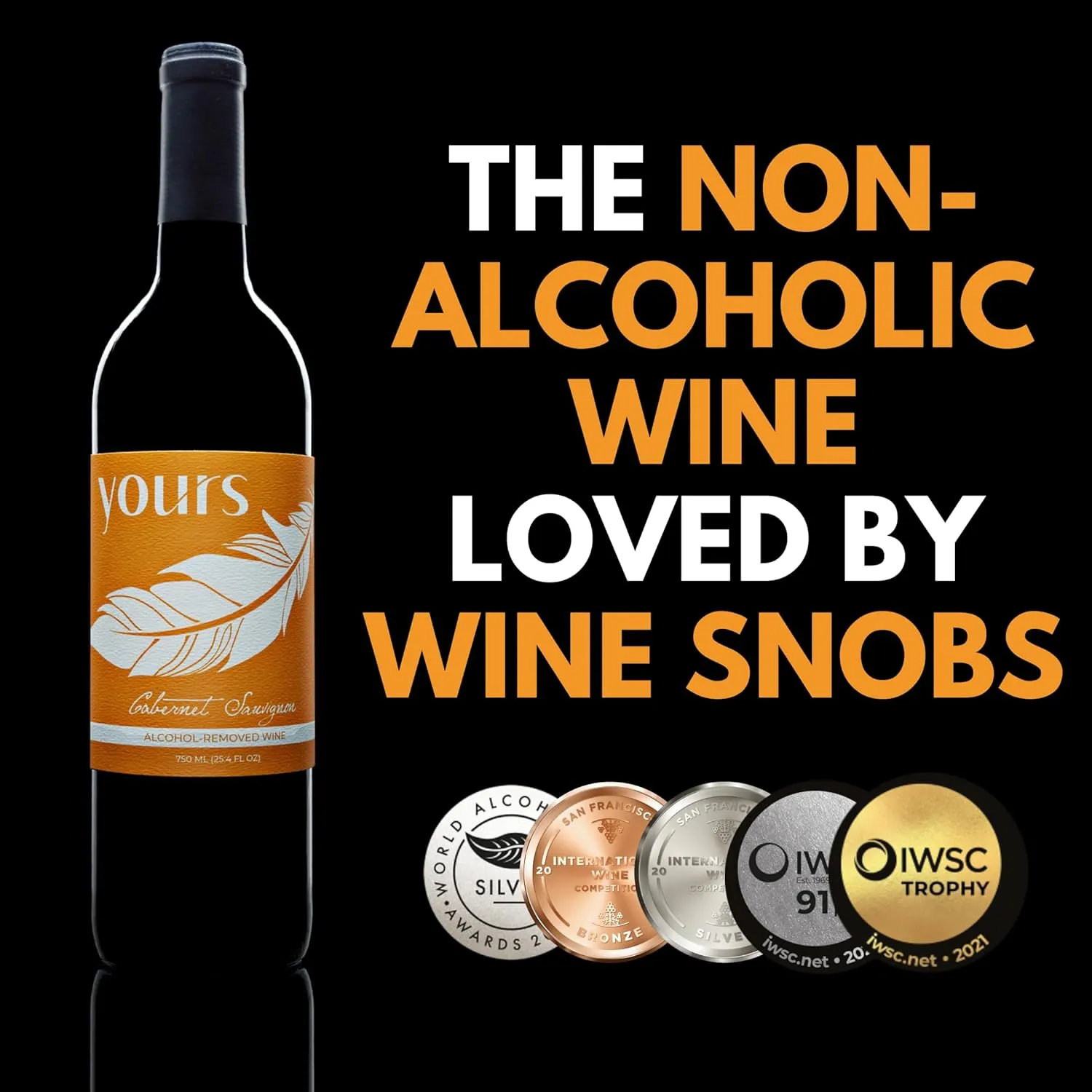 YOURS Non-Alcoholic Wine – “The Reds” 2-Pack Kit – Cabernet Sauvignon & California Red Blend, Award-Winning Alcohol-Free Red Wines – 2 x 750mL Bottles
