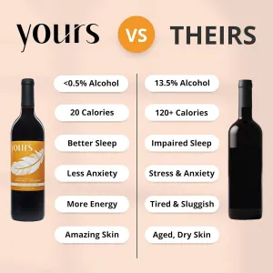 YOURS Non-Alcoholic Wine – “The Reds” 2-Pack Kit – Cabernet Sauvignon & California Red Blend, Award-Winning Alcohol-Free Red Wines – 2 x 750mL Bottles