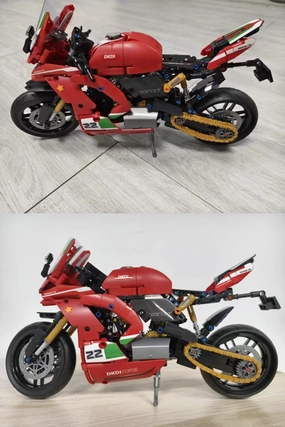 Yunigzmy Motorcycle Toy Building Kits for DKDI-V2, 626 PCS Motorbike Building Set, Adult Superbike Model Building Blocks, Collectible Building Toy for Adults Kids