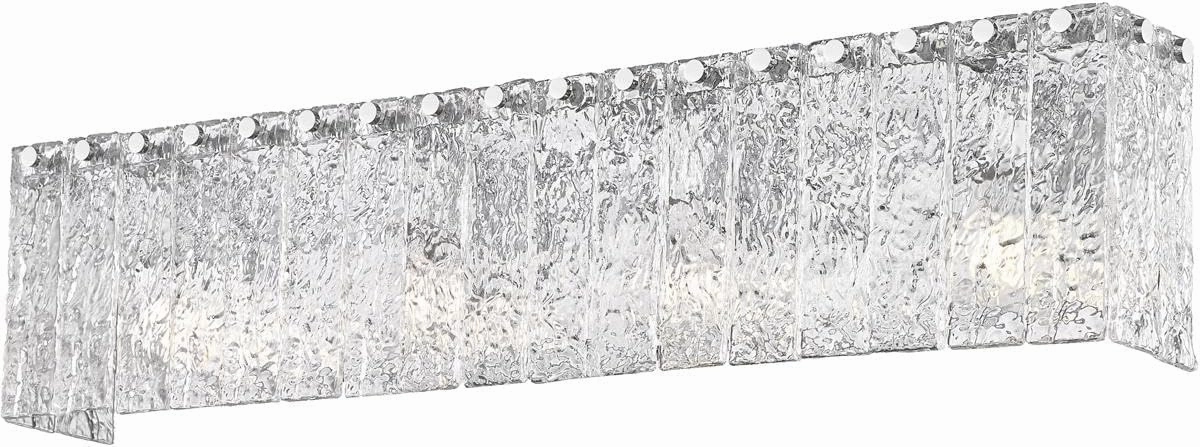 Z-Lite 1943-4V-CH Glacier - 4 Light Bath Vanity-7 Inch Tall and 31.25 Inch Wide, Finish Color: Chrome