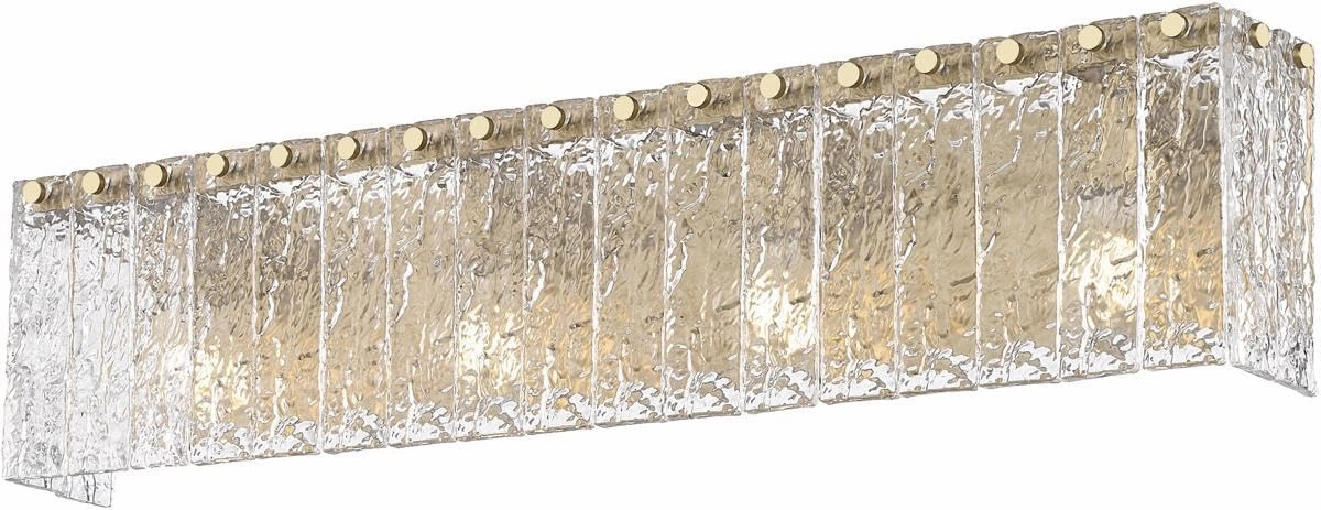 Z-Lite 1943-4V-MGLD Glacier - 4 Light Bath Vanity-7 Inch Tall and 31.25 Inch Wide, Finish Color: Modern Gold
