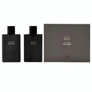 Zara Man Gold   Silver Cologne for Men Fragrance Set EDT Eau De Toilette 2x 90 ML (3.04 FL OZ)