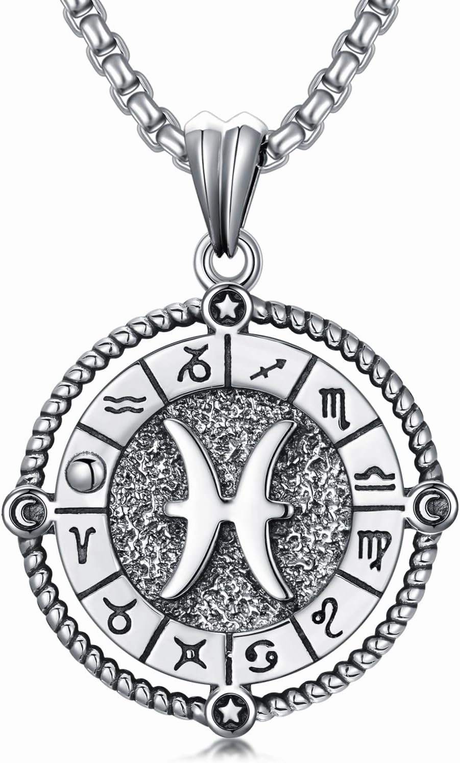 Zodiac Necklace 12 Constellation Horoscope Astrology Pendant Necklace 925 Sterling Silver Zodiac Sign Jewelry Gifts for Men Women